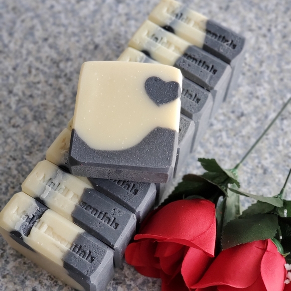 Hand Crafted Other - (2) Black Cherry & Activated Charcoal Bar Body Valentine Love Soap